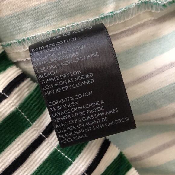 Urban Outfitters green black white vertical stripe corduroy dress snap buttons - Picture 7 of 7